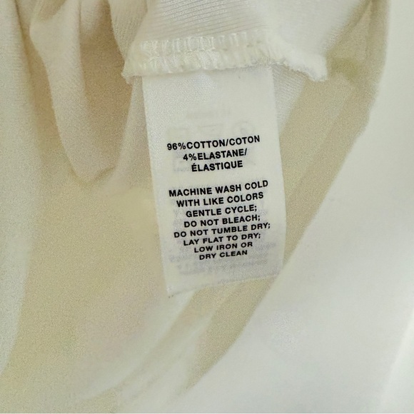 Lafayette 148 Round Scoop Neck Classic White Tee - Picture 5 of 5